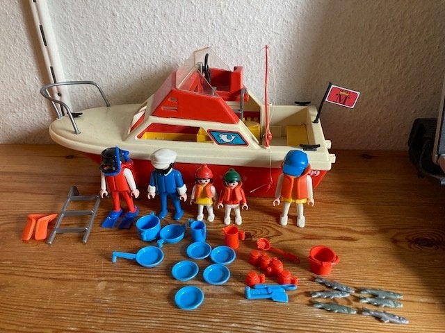 Playmobil vintage jacht 3498 jaren 80 oud, Kinderen en Baby's, Complete set, Ophalen of Verzenden, Zo goed als nieuw, Boot/Schip