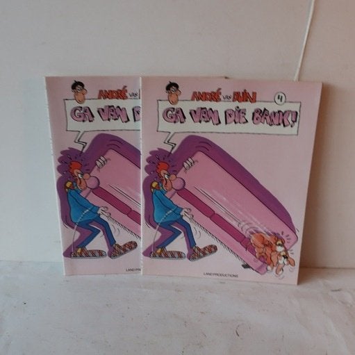 Stripboek Andre van Duin deel 04 Ga van die bank 2 exemplaar, Boeken, Meerdere stripboeken, Ophalen of Verzenden, Gelezen