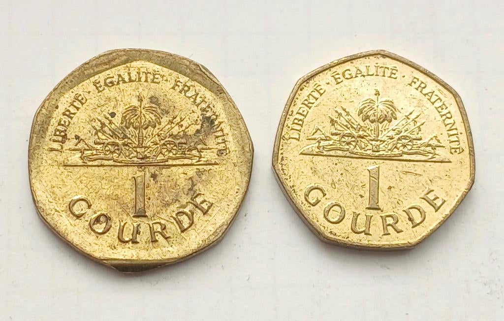 1 Gourde 2011 Haiti Misslag Munt Planchet Error Fehlprägung, Ophalen of Verzenden, Midden-Amerika