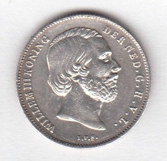 Willem III - 50 cent, 1/2 gulden 1864 Prachtig -Sch.631, Postzegels en Munten, Munten | Nederland, Verzenden, Koning Willem III