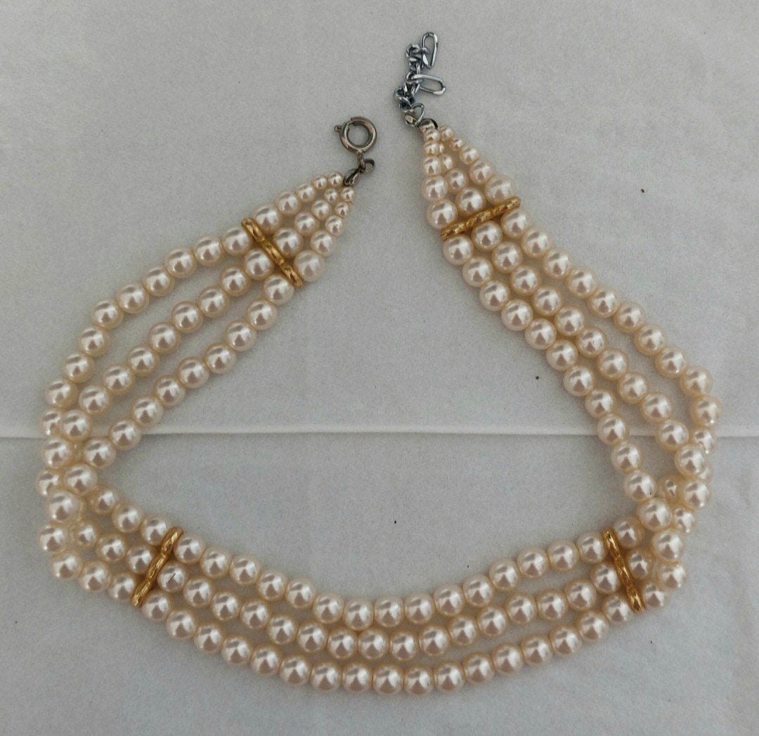 Parels ketting voor €25, Ophalen of Verzenden, Zo goed als nieuw, Beige, Kunststof
