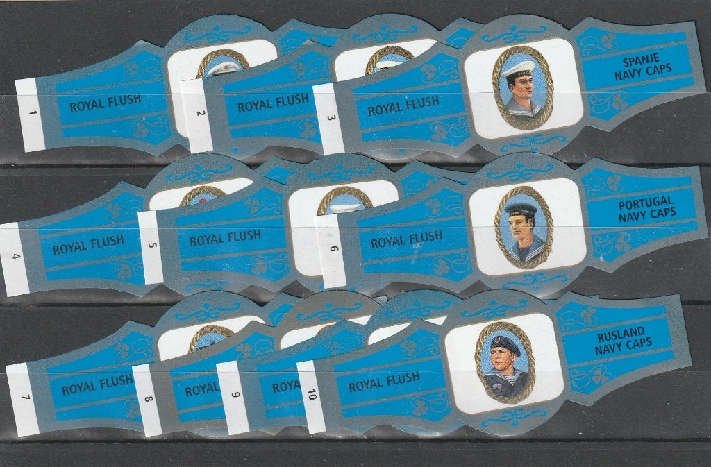 reeks 1106   matrozen   1-10 sigarenbanden, Ophalen of Verzenden, Zo goed als nieuw, Sigarenbandjes