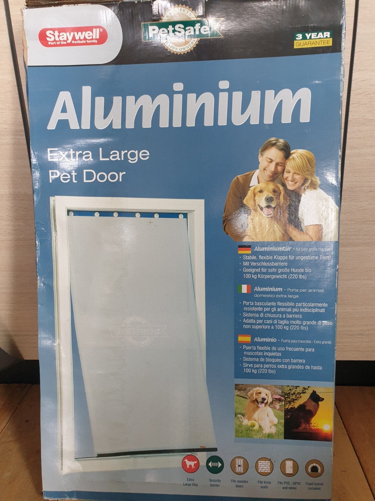 Hondenluik extra groot 70 x 42 alu NW., Dieren en Toebehoren, Ophalen of Verzenden, Nieuw