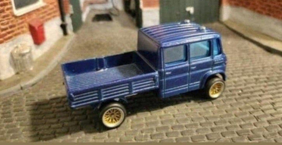 unieke handmade MERCEDES BENZ 508,BBS velgen , nieuwe lak, Ophalen of Verzenden, Zo goed als nieuw, Bus of Vrachtwagen, Majorette