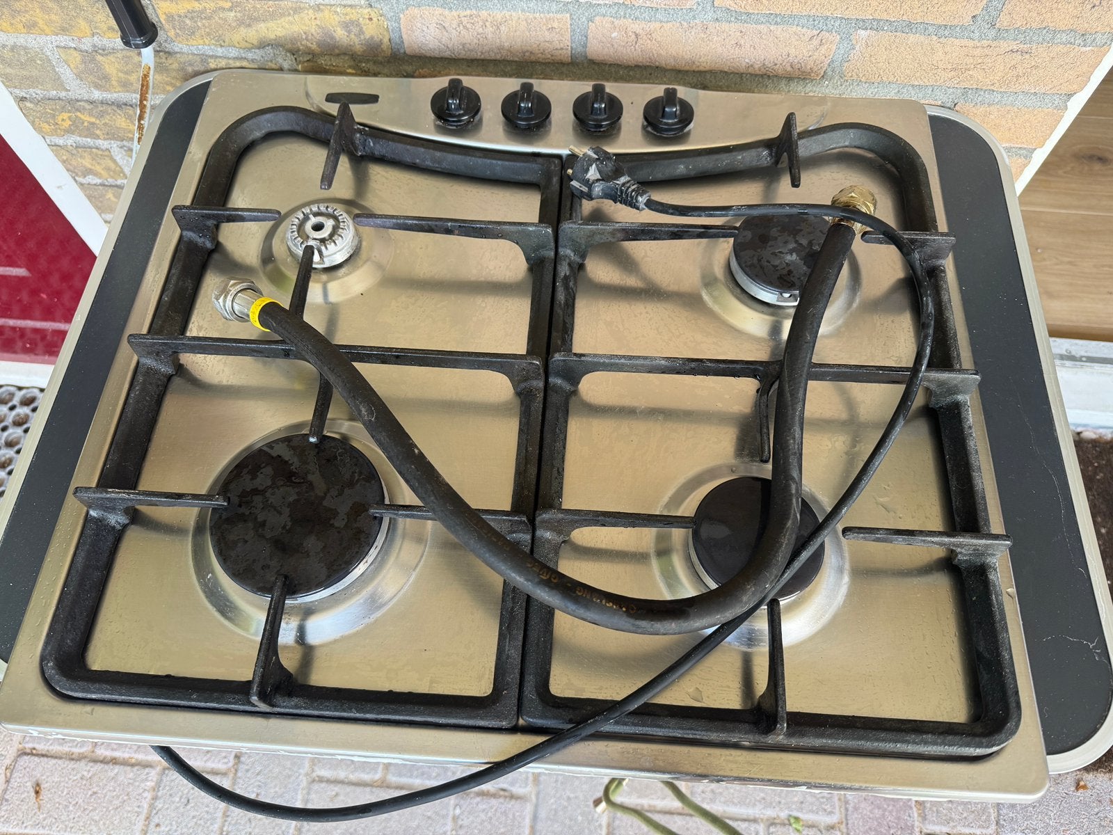 Gasfornuis, Ophalen, 4 kookzones, Zo goed als nieuw, Gas