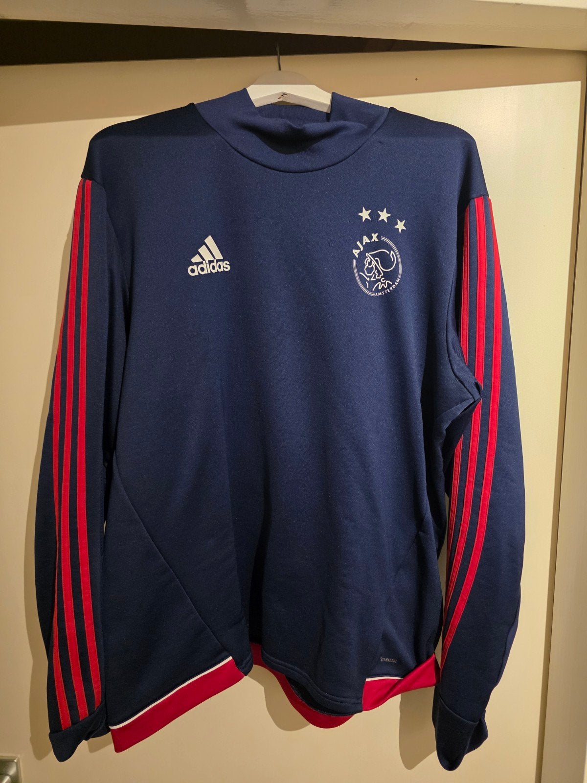 Adidas Ajax trainingstrui - Donkerblauw met rood, Blauw, Maat 56/58 (XL), Ophalen of Verzenden, Zo goed als nieuw