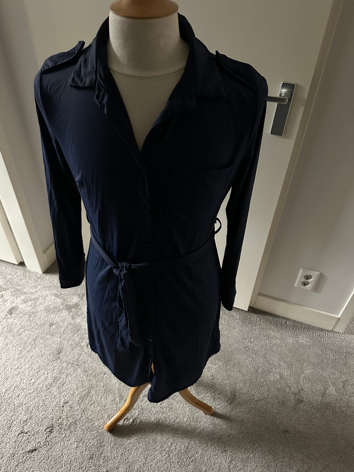 Blauwe jurk, Blauw, Maat 42/44 (L), Ophalen of Verzenden, Gedragen
