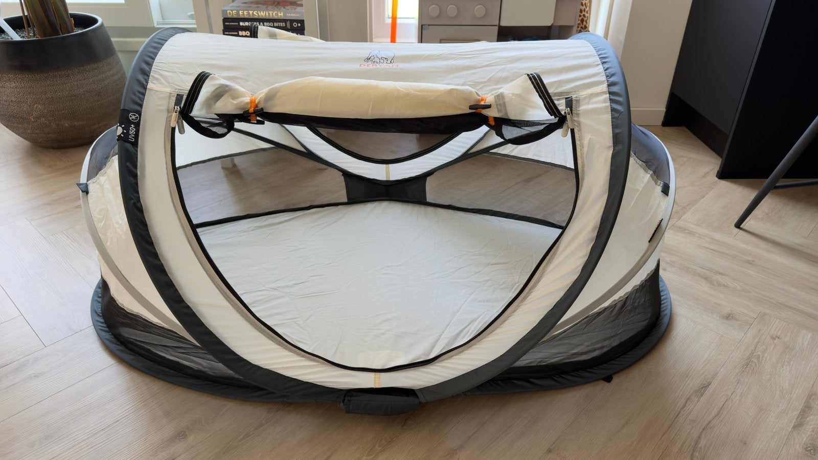 Deryan Peuter Luxe Campingbedje Cream, Kinderen en Baby's, Babywiegjes en Ledikanten, Ophalen of Verzenden, Zo goed als nieuw