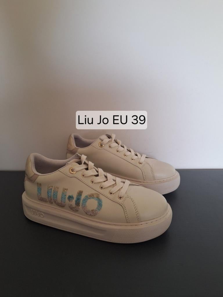 Liu Jo crème multicolor sneakers met glitterlogo 39, Kleding | Dames, Schoenen, Overige kleuren, Liu Jo, Ophalen of Verzenden