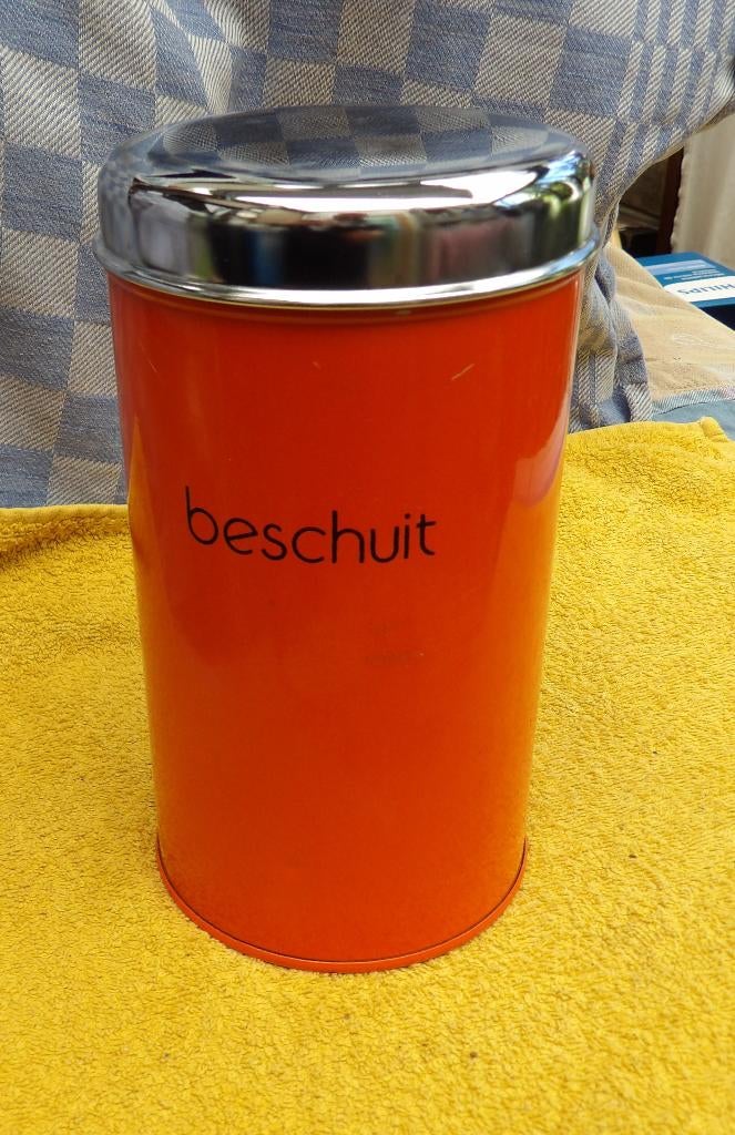 oude beschuitbus/ voorraadbus beschuit/beschuitophaler, Ophalen of Verzenden