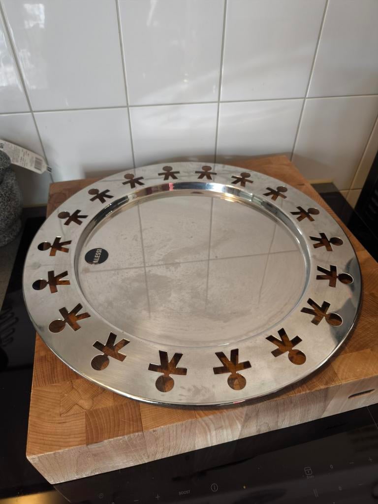 Alessi girotondo schaal, Overige materialen, Gebruikt, Schaal, Rond
