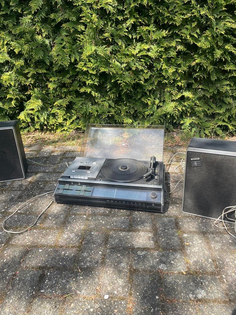 Philips F8830 Stereo Set met Platenspeler en Cassettedeck, Philips, Gebruikt, Cassettedeck, Losse componenten
