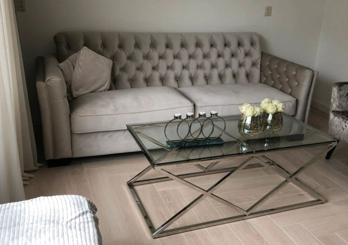 UrbanSofa by Ira Nesse 3-zitsbank - Zo goed als nieuw, Huis en Inrichting, Ophalen, Modern, Klassiek, Chesterfield-look, Driepersoons