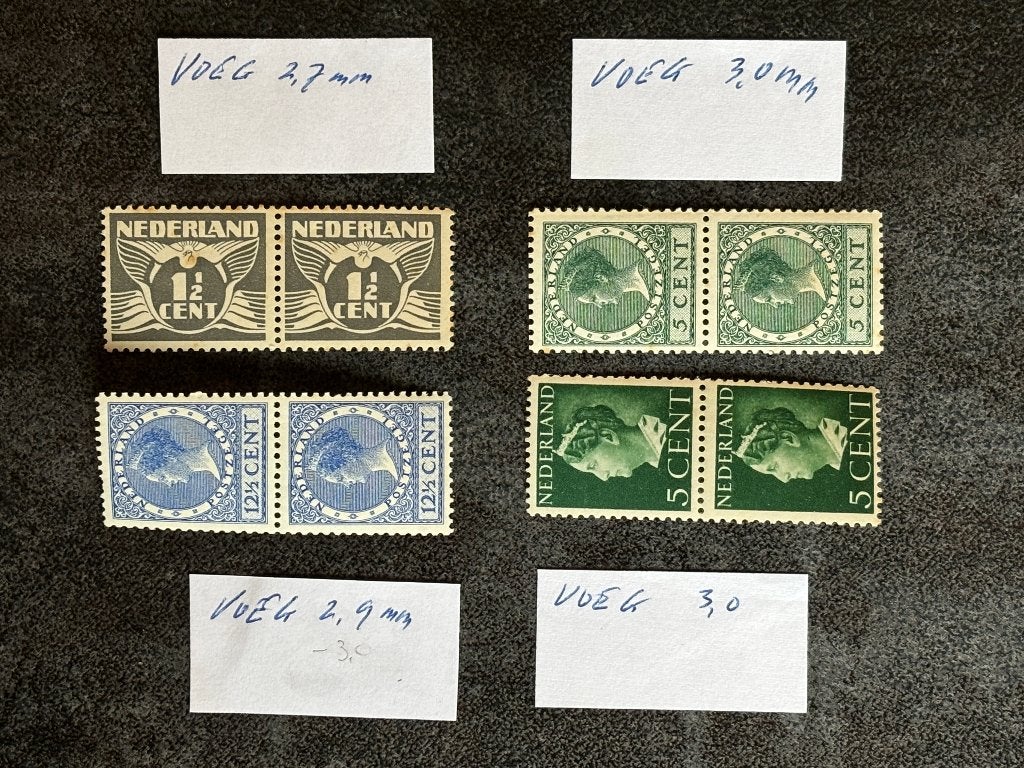 1936-1942 Ongenummerde rolzegels: 172, 177, 185 + 332 RO, Ophalen of Verzenden, T/m 1940, Postfris
