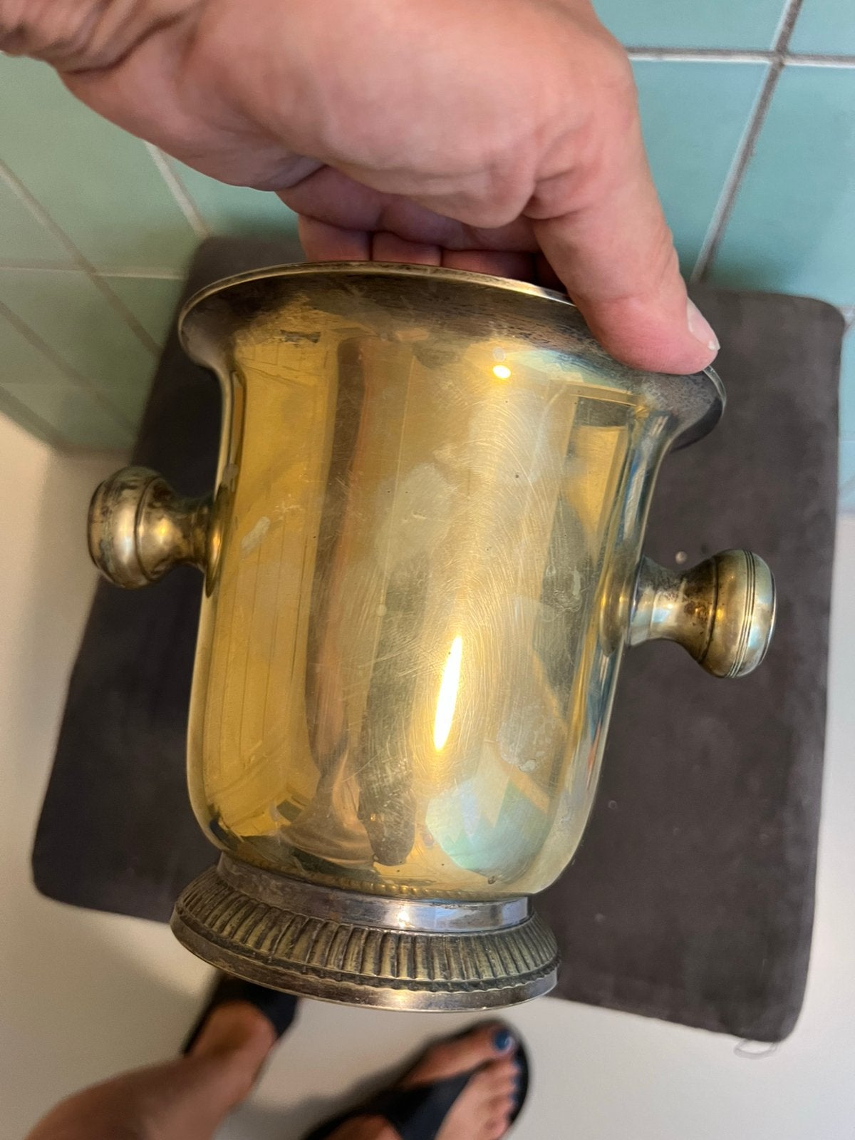 Antieke bronzen  vijzrel, Antiek en Kunst, Antiek | Koper en Brons, Ophalen of Verzenden