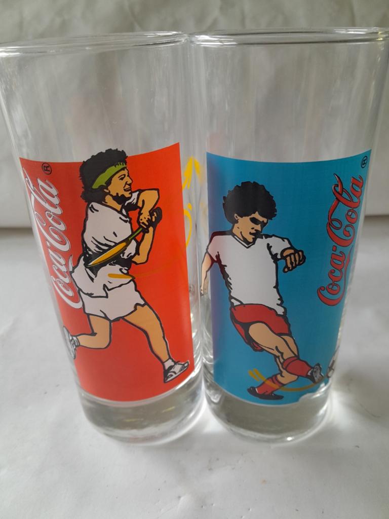 Vintage Coca-Cola Glazen - Sport Thema (1991), Ophalen of Verzenden, Gebruikt