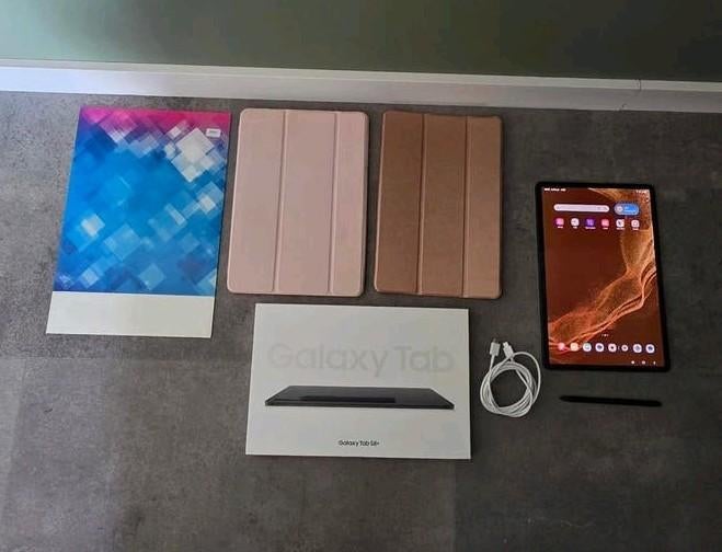 Samsung Galaxy Tab S8 + plus tablet 256GB met accessoires, Computers en Software, Android Tablets, 12 inch, Ophalen of Verzenden