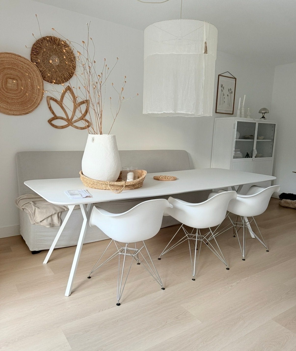 Wit Fenix Tafelblad 260cm, facetrand, mat, Ophalen, Overige materialen, 100 tot 150 cm, Vijf personen of meer