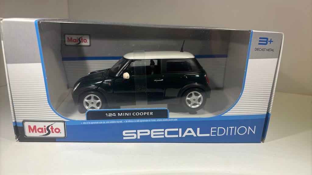 Mini cooper green maisto 1.24, Hobby en Vrije tijd, Modelauto's | 1:24, Maisto, Ophalen of Verzenden, A, A