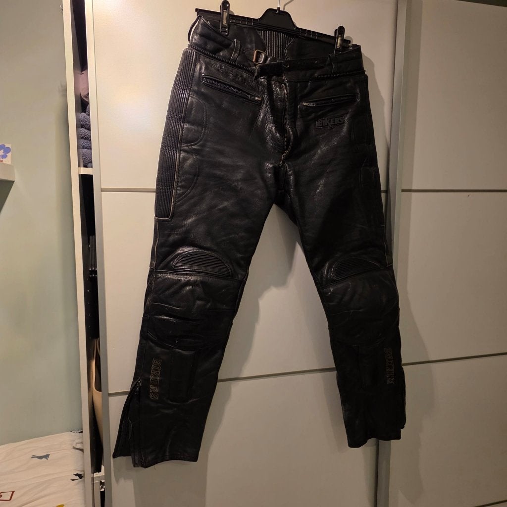 Bikers leren motorbroek - Zwart, Motoren, Broek | leer, Heren, Tweedehands, Bikers