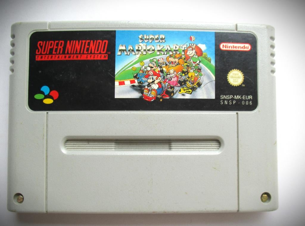Super Mario Kart~SNES~Nintendo Classic game 1993, Gebruikt, Racen en Vliegen, Ophalen of Verzenden, 3 spelers of meer