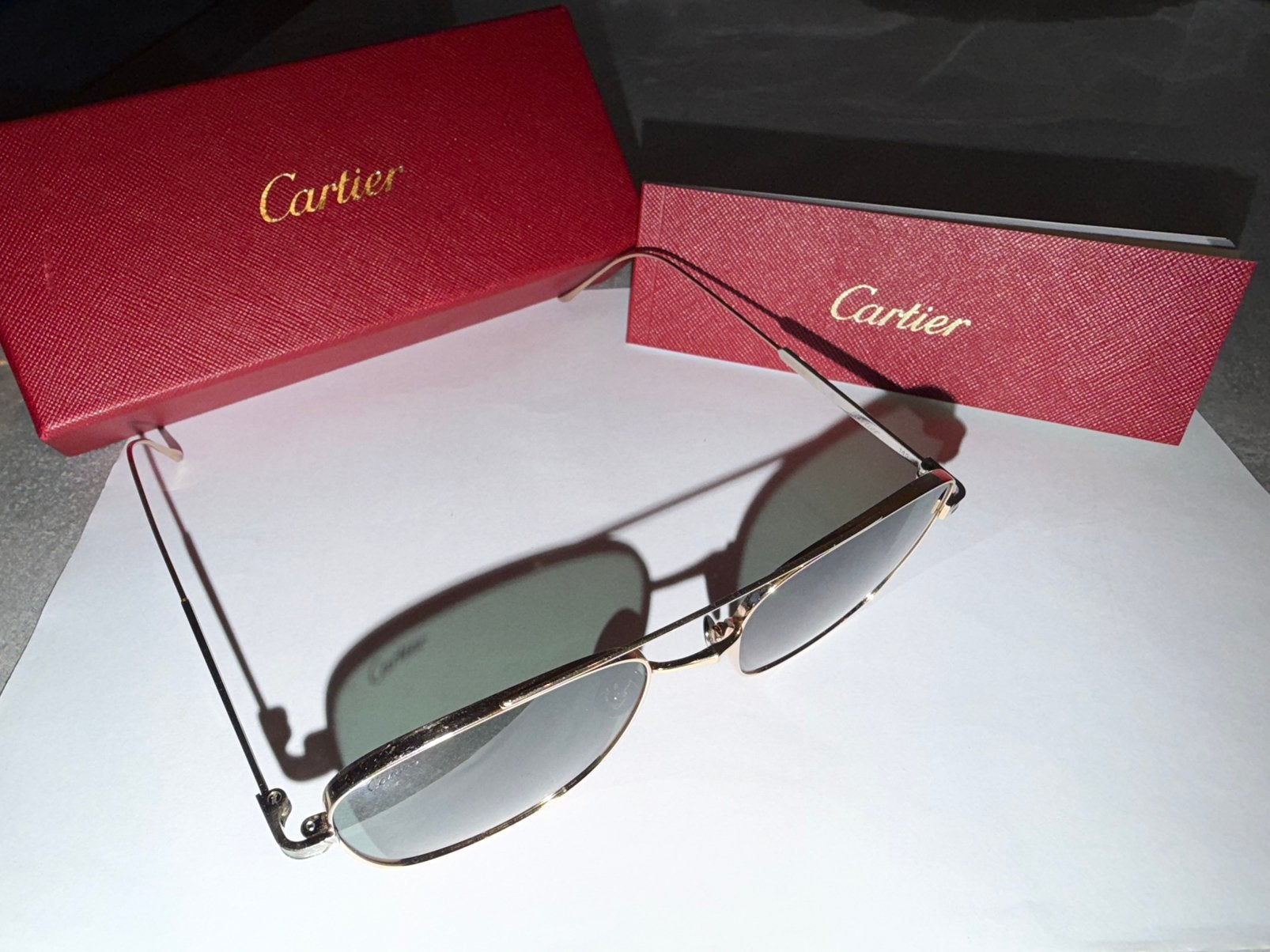 Cartier CT0163S 006 Zonnebril – 55-20 – Originele Set, Overige merken, Zonnebril, Overige kleuren, Ophalen of Verzenden