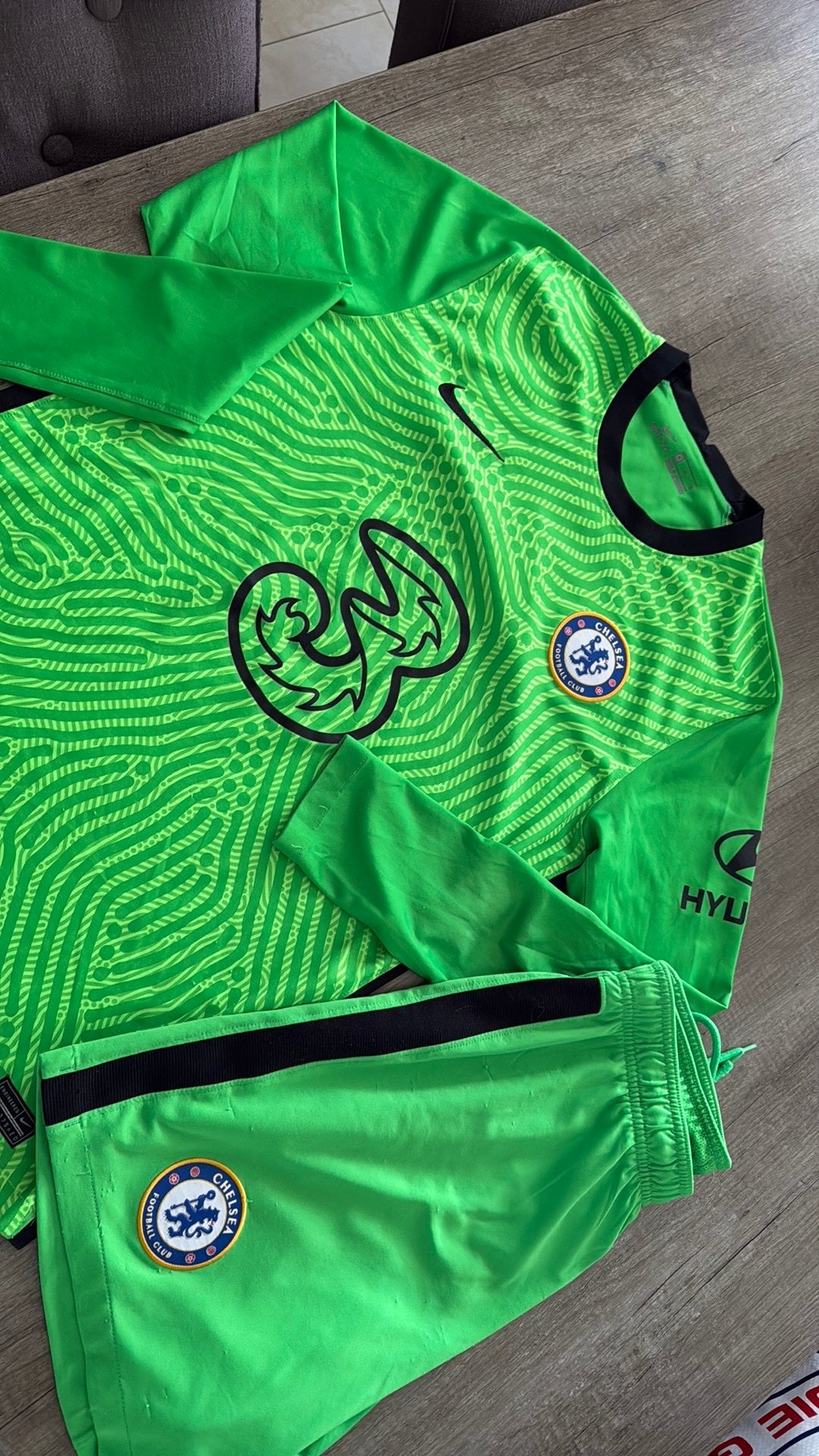 Chelsea tenue maat m groen zwart, Ophalen of Verzenden, Zo goed als nieuw, Shirt