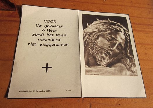 1959 prentje jezus bidprentje heer bid prent bidprent god hj, Ophalen of Verzenden, Bidprentje