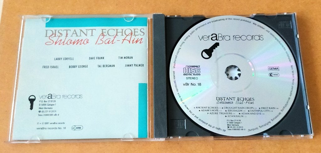 Shlomo Bat-Ain - Distant Echoes CD 1987 Larry Coryell, Ophalen of Verzenden, Zo goed als nieuw, Jazz-fusion