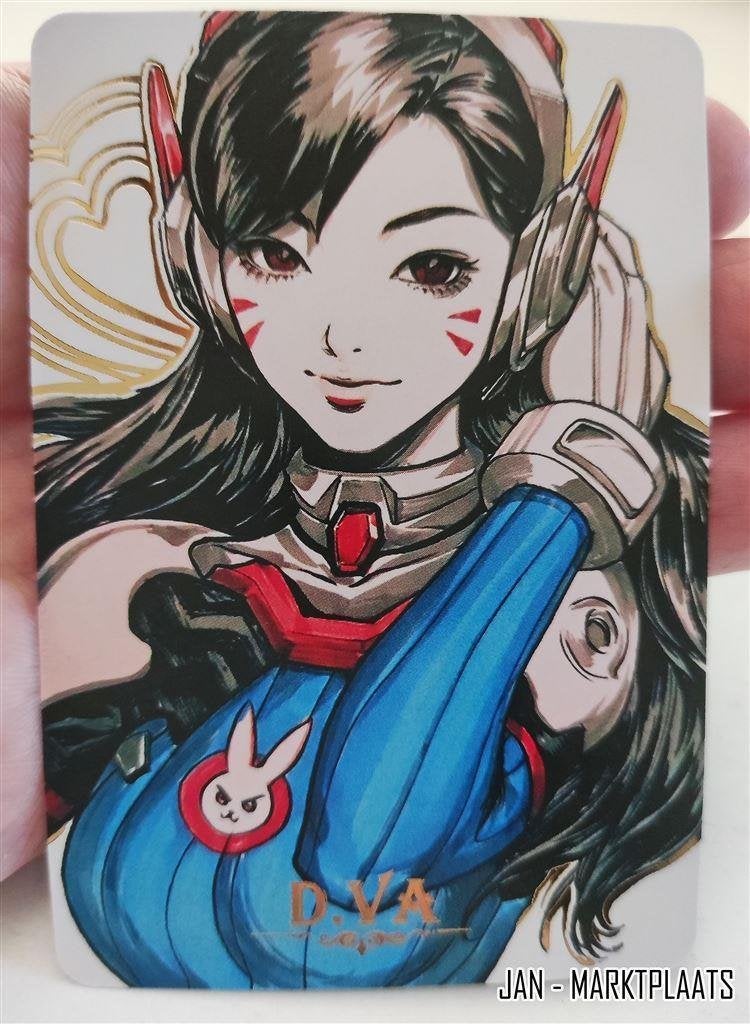 D.Va Overwatch Holo Foil Prism Trading Card, Verzenden, Superheld, Nieuw, Beeldje of Figuurtje
