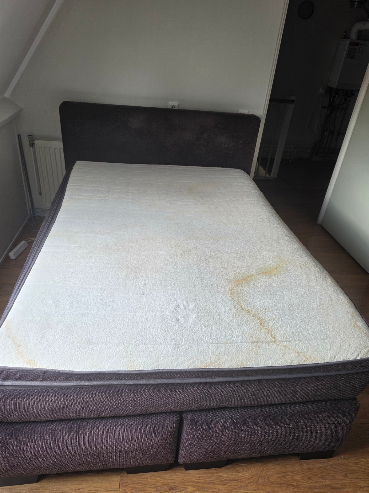 te koop boxspring, Ophalen, Gebruikt, Zwart, Tweepersoons