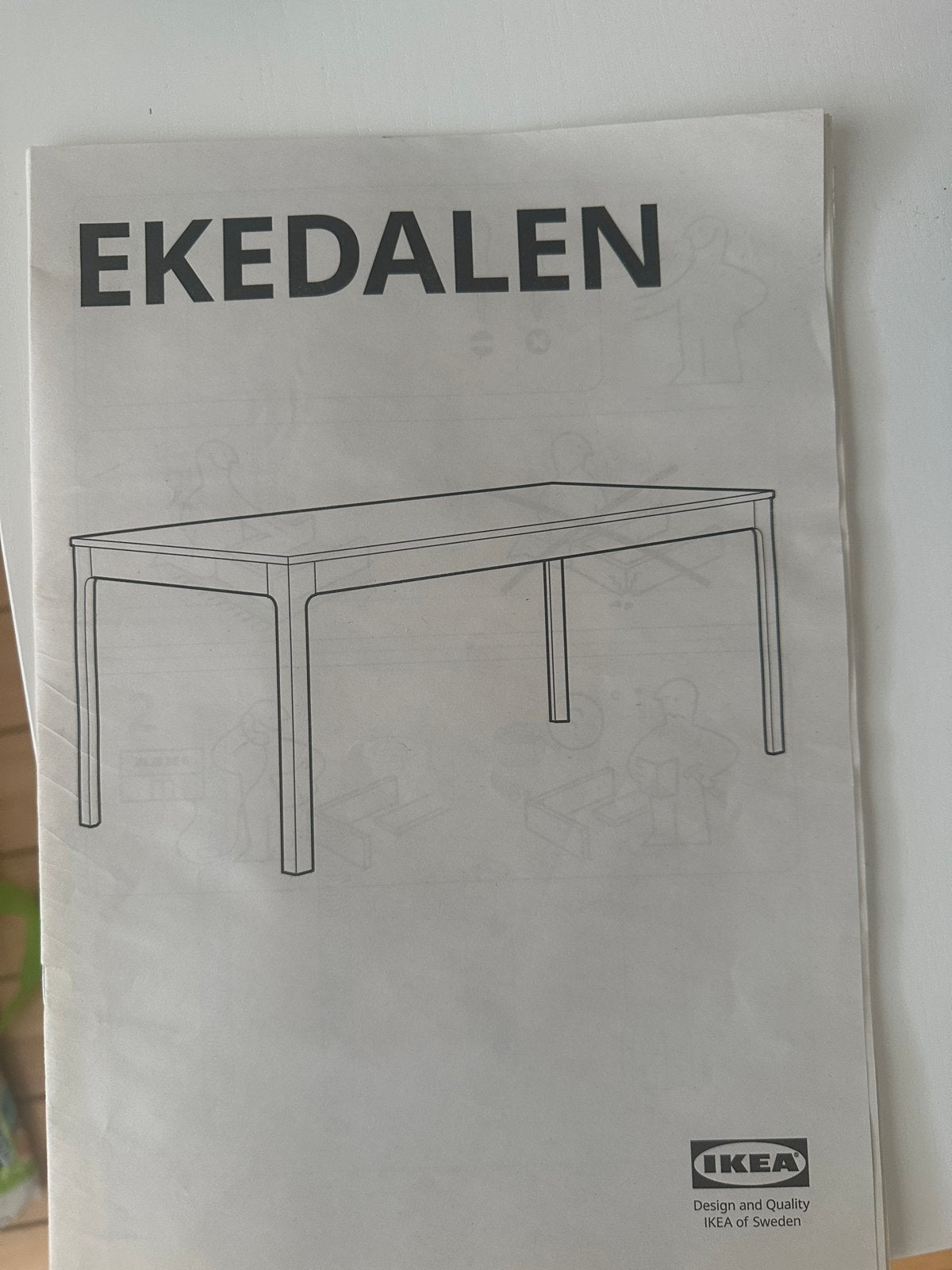 IKEA Ekedalen uitschuifbare eettafel wit, Ophalen, Gebruikt, 50 tot 100 cm, Vijf personen of meer