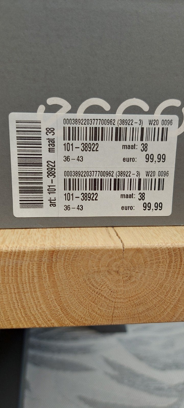 Nieuwe Ecco damesschoenen maat 38, Ecco, Schoenen met lage hakken, Zwart, Nieuw