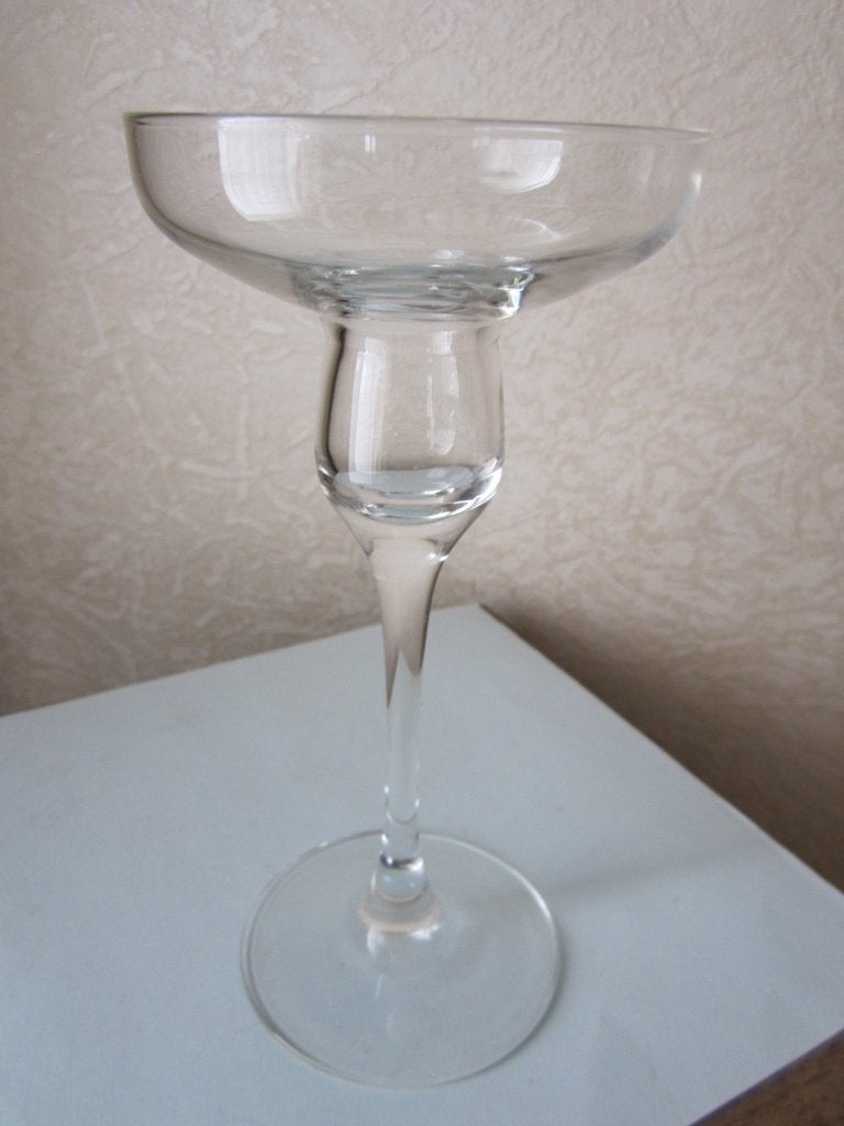 Mooie hoge Luminarc model Ondine glas kandelaar, Verzenden, Overige merken, 18 cm, Kandelaar