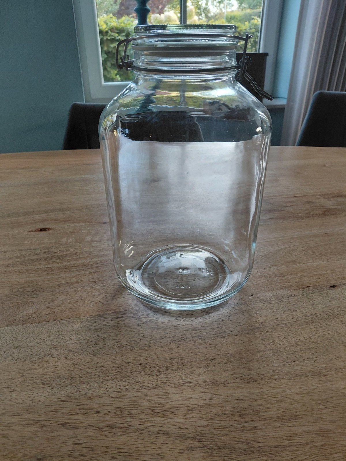 Grote glazen pot met beugelsluiting - 30 cm hoog, Ophalen, Transparant, Geschikt voor droogbloemen, Glas