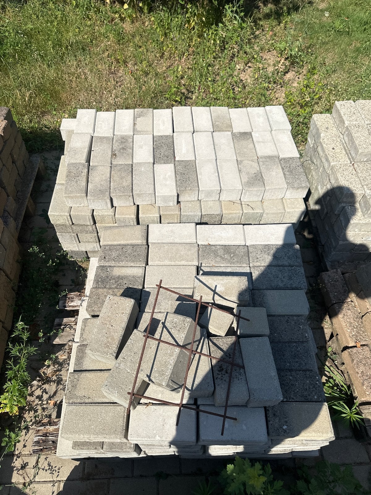 Betonnen terrasklinkers circa 10m2, Tuin en Terras, Tegels en Klinkers, Ophalen, Klinkers, Zo goed als nieuw, 10 m² of meer