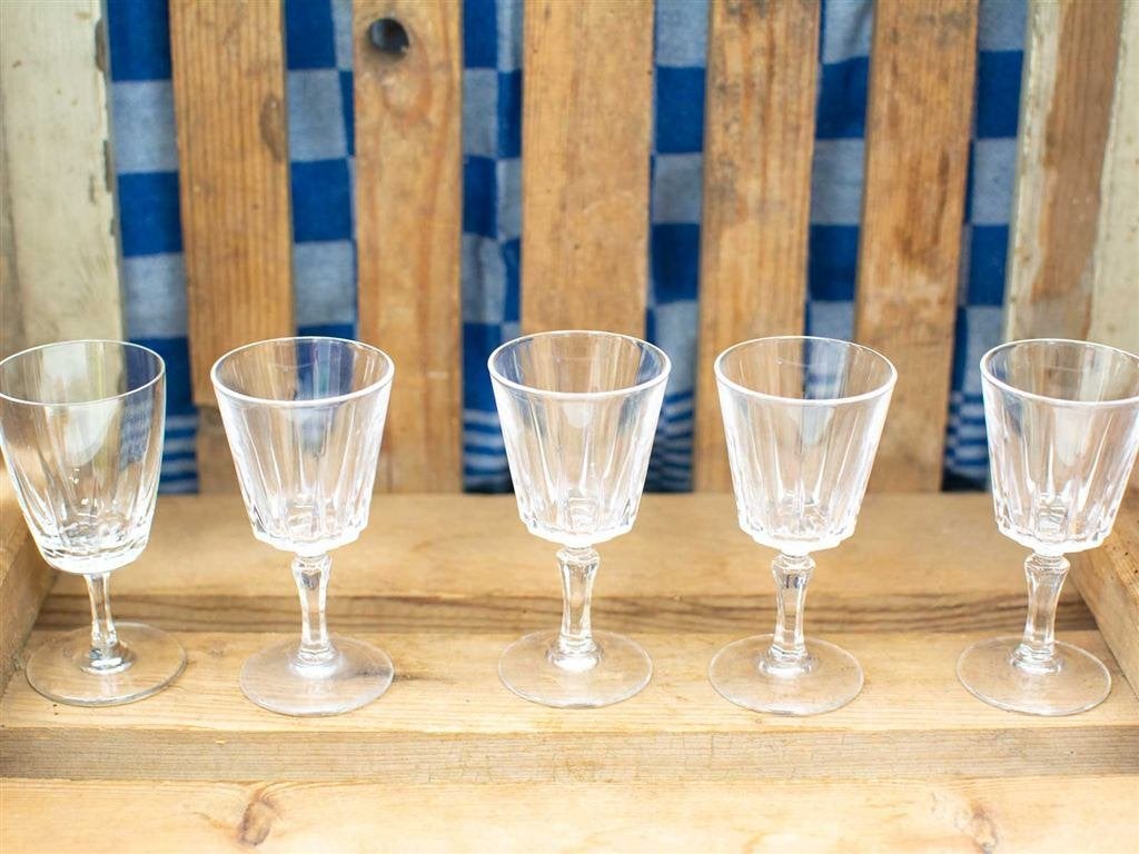 5 delige borrel/wijnglazen 35747, Ophalen of Verzenden, Gebruikt, Bierglas