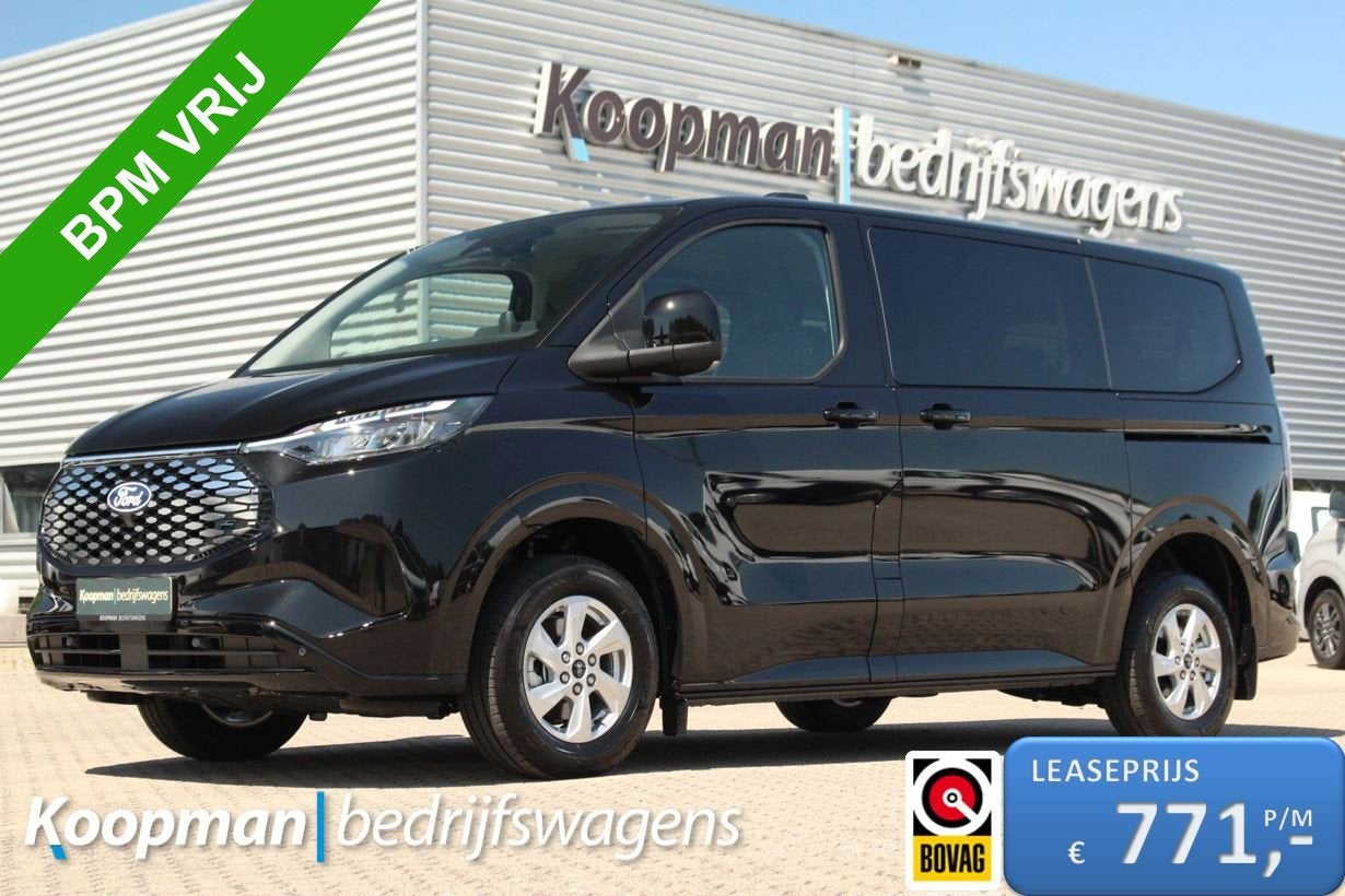 Ford E-Transit Custom 320 L1H1 Kombi | 9 persoons | Limited, Auto's, Automaat, Zwart, Origineel Nederlands, 2200 kg