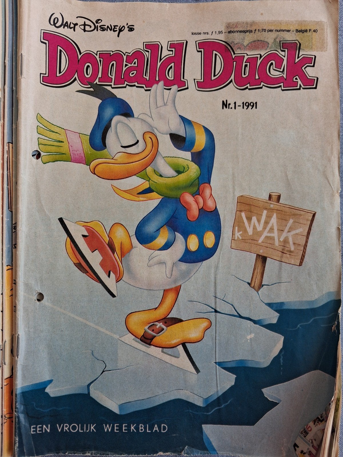 Donald Duck Jaargang 1991, inclusief opbergbak, Boeken, Complete serie of reeks, Ophalen of Verzenden, Gelezen