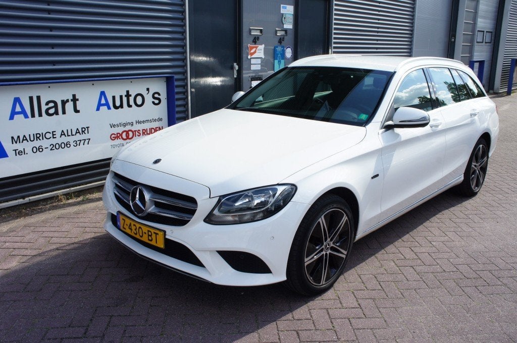 Mercedes-benz C-KLASSE C 300e Estate Avantgarde Hybrid-Benzi, Auto's, Achterwielaandrijving, Euro 6, Wit, Plug-in hybride