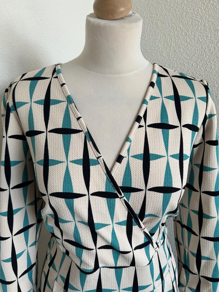 King Louie maat XL grafische tulip cross dress najaar 2383, Blauw, Maat 46/48 (XL) of groter, Ophalen of Verzenden, Zo goed als nieuw