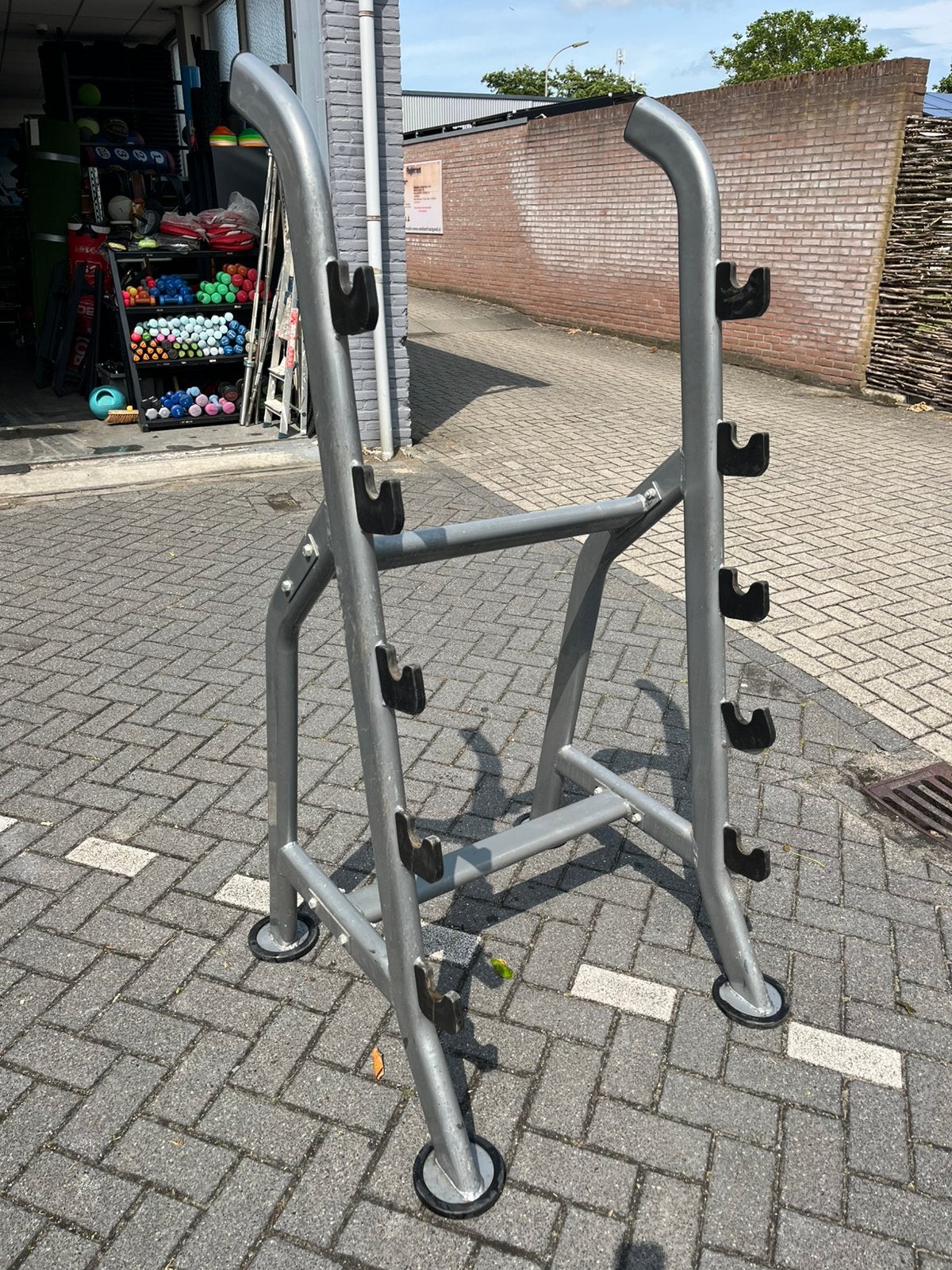 Lifemaxx stsngen rek voor 5 x stang, Ophalen, Gebruikt, Lifemaxx, Halterstangen