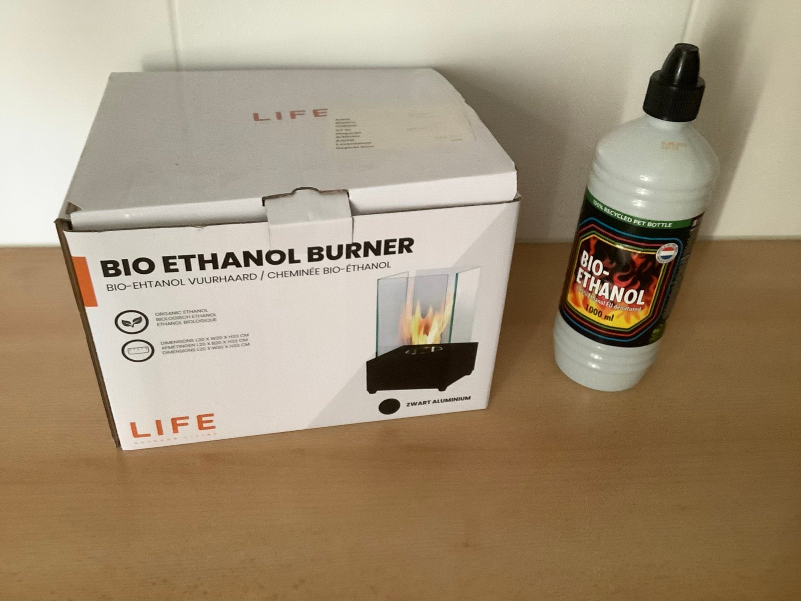 LIFE Bio Ethanol Brander, Huis en Inrichting, Haarden, Zo goed als nieuw, Gelhaard, Ophalen of Verzenden