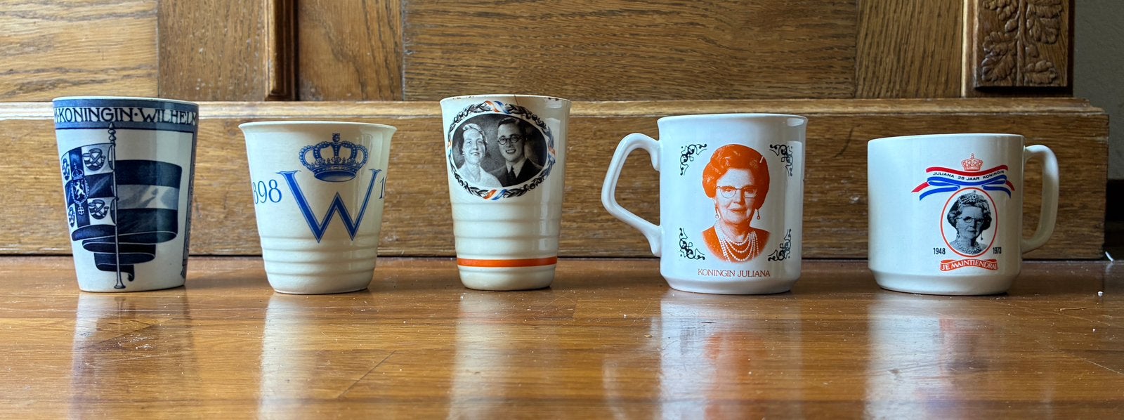 Herdenkingsbeker Wilhelmina Juliana Beatrix, Ophalen of Verzenden, Gebruikt, Overige materialen, Overige typen
