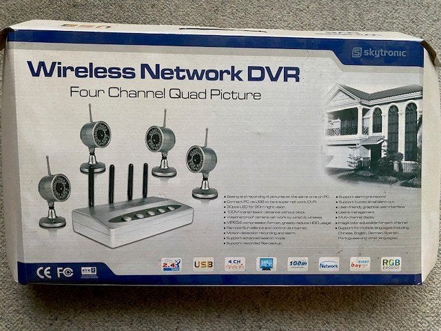 camera bewaking Witeless Network Skytronic 4 camera's, Ophalen of Verzenden, Nieuw, Binnencamera