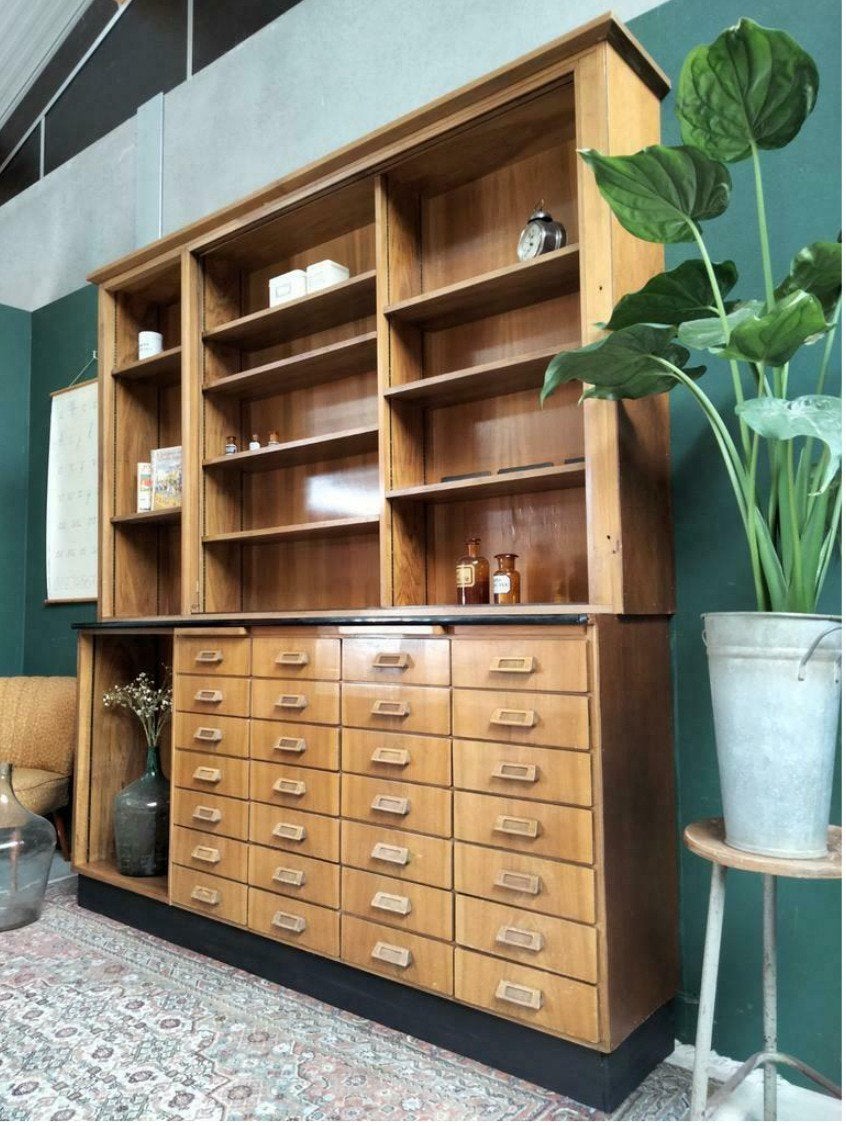 Apothekerskast, Huis en Inrichting, Ophalen, Met plank(en), Gebruikt, 200 cm of meer