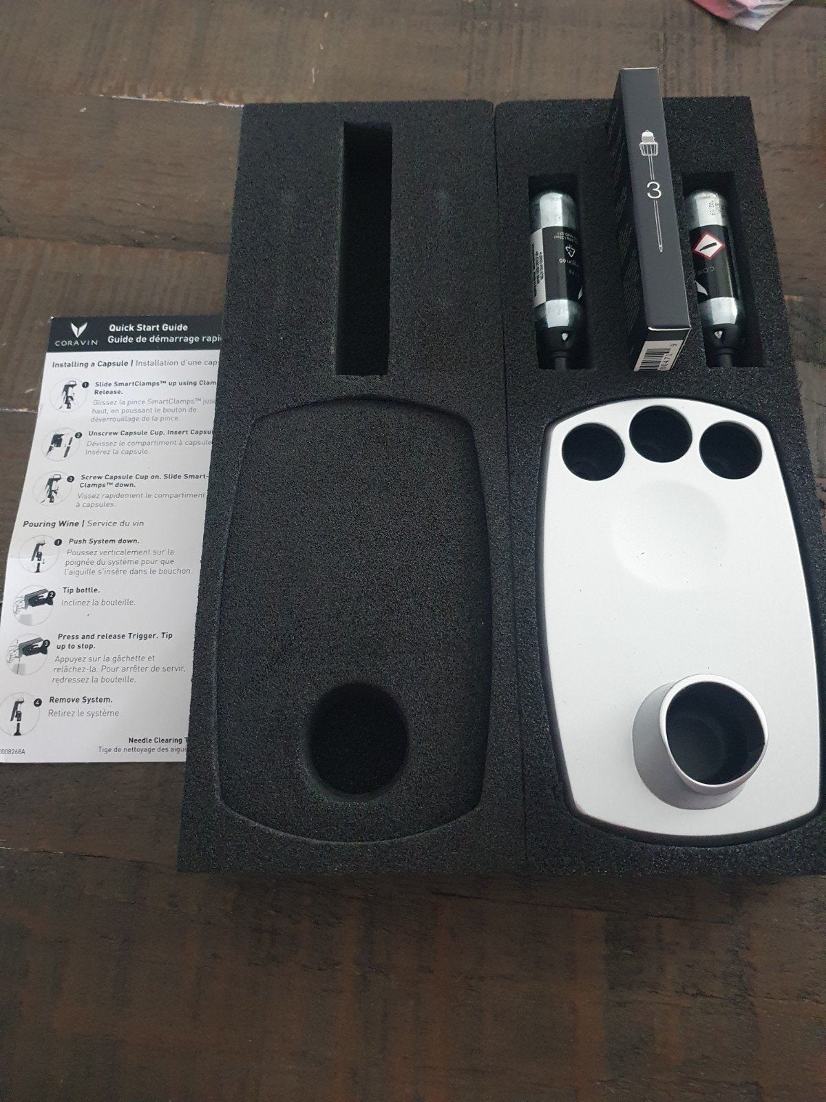 Coravin Model Eight Wijnconserveringssysteem base, Overige typen, Zilver, Ophalen of Verzenden, Zo goed als nieuw