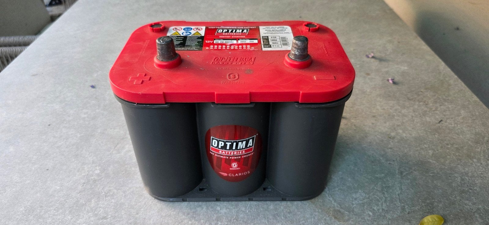 Optima redtop accu 50ah 815cca, Ophalen