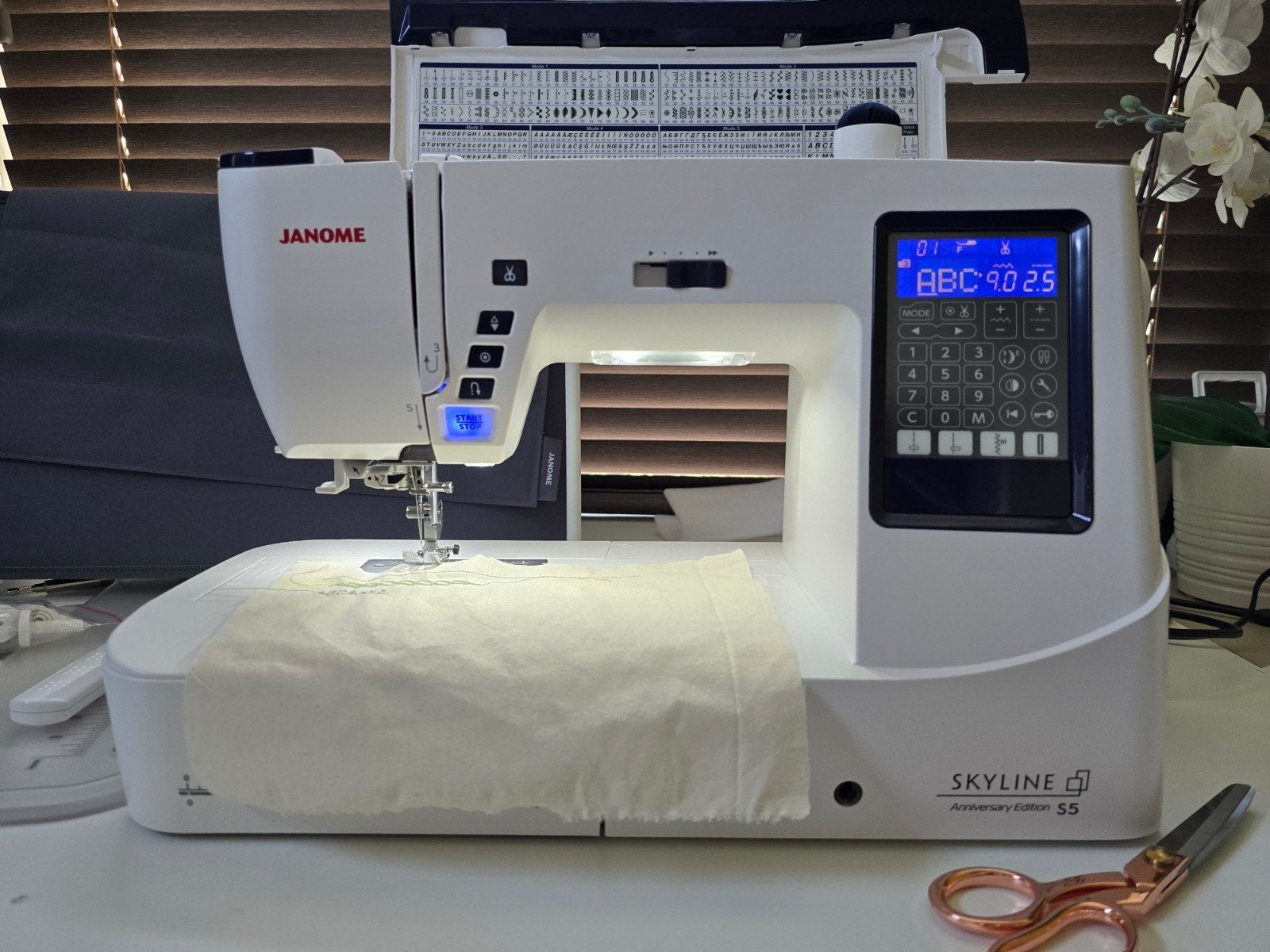 Janome Skyline S5 Naaimachine - Zo goed als nieuw, Ophalen, Zo goed als nieuw, Naaimachine, Janome