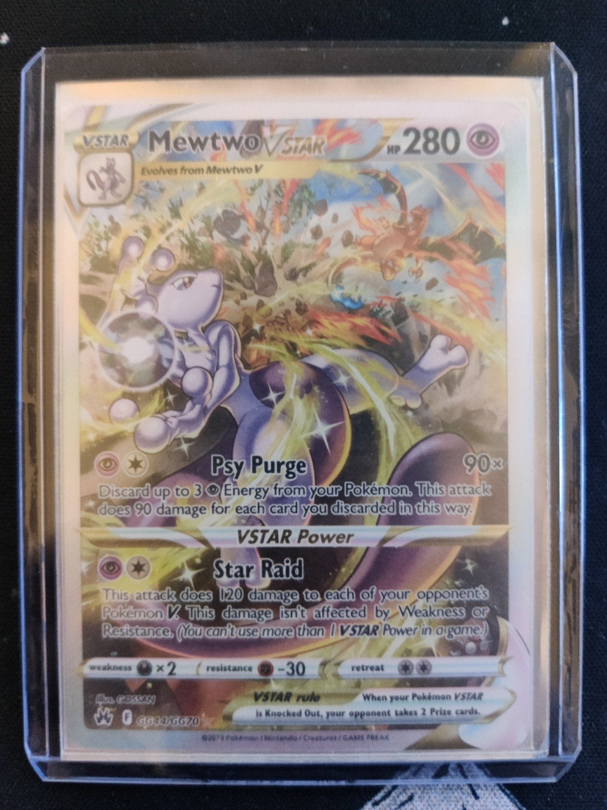 Mewtwo VSTAR Pokémon kaart (GG44/GG70), Ophalen, Zo goed als nieuw, Losse kaart